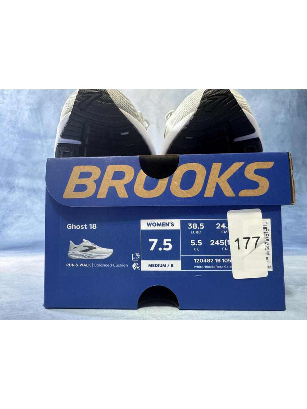 Brooks Ghost 18 Women's Running Training Gym Shoes White Rose Gold Size 7.5 - Picture 15 of 15
